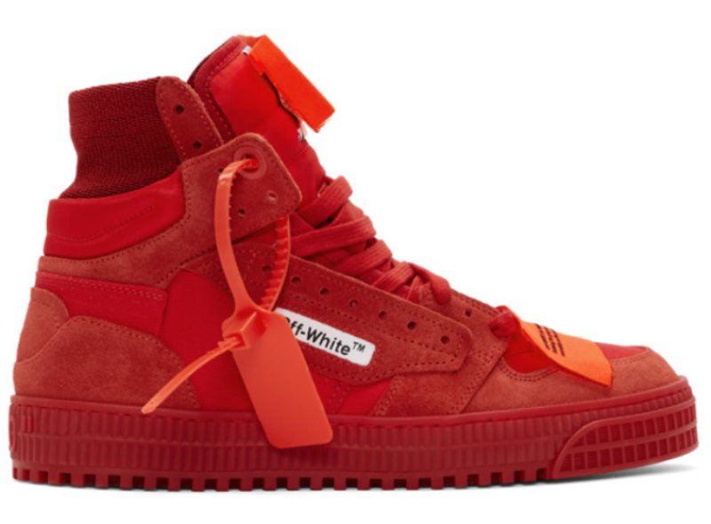 red sneakers from Off-White