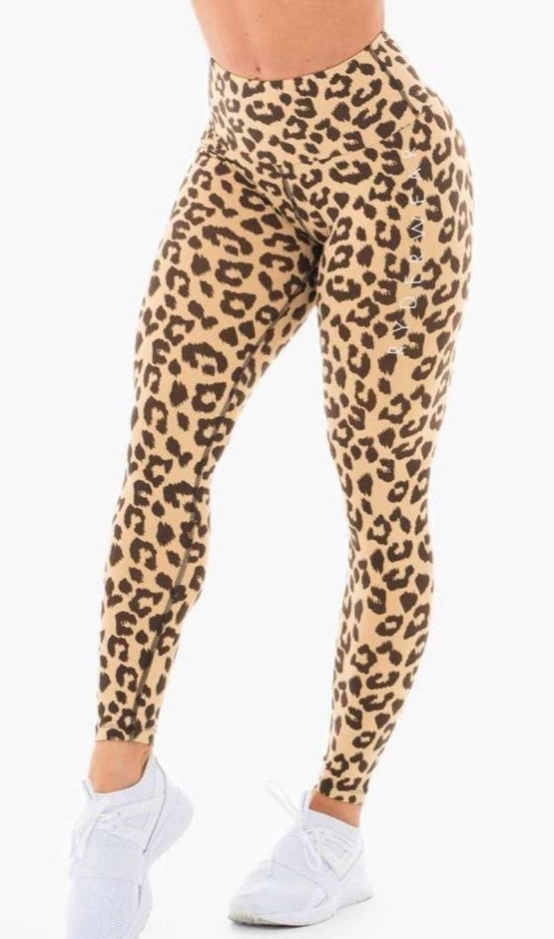 BLACK CHEETAH PRINT SCRUNCH LEGGINGS