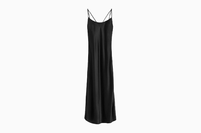 Cuyana Charmeuse black dress