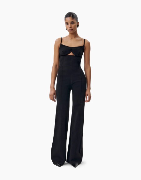Dodiee BROOKE sculpt-knit jumpsuit in noir