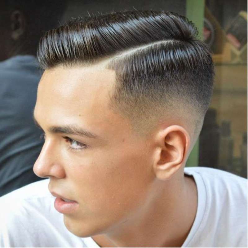  Side Part Fade