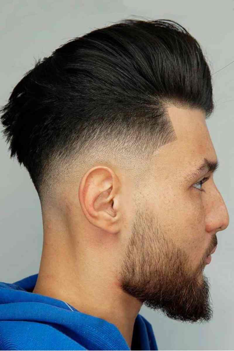  Low Drop Fade With Pompadour