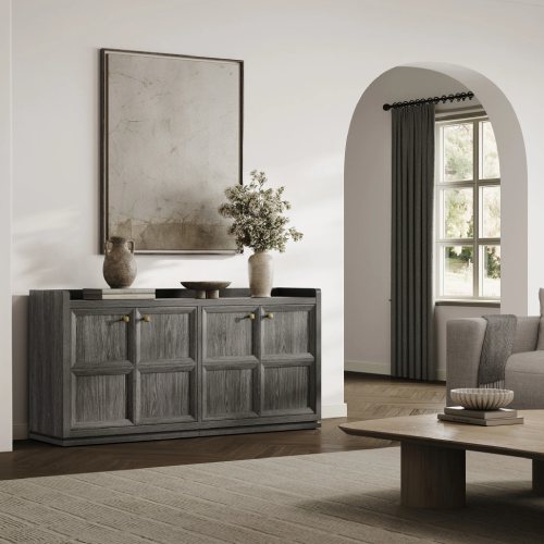 Sicotas Helio Black Sideboard with 4 Doors
