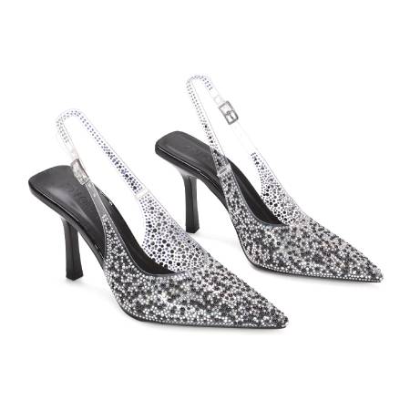 XY London High Heels in Black Patent