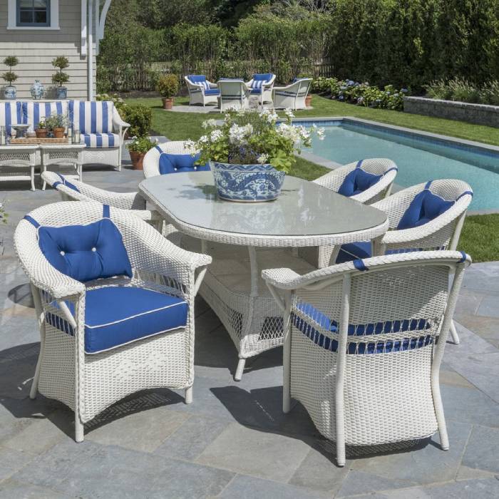 Top Modern Lloyd Flanders Nantucket Wicker Dining Set