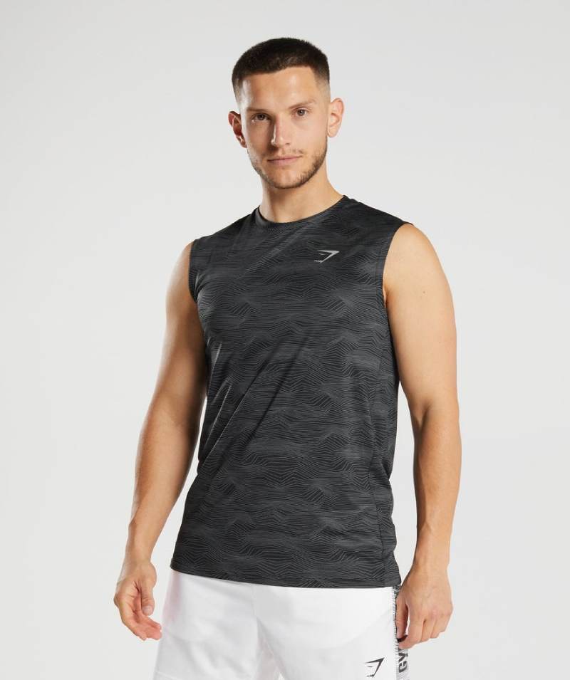 Black Print Sport Tank