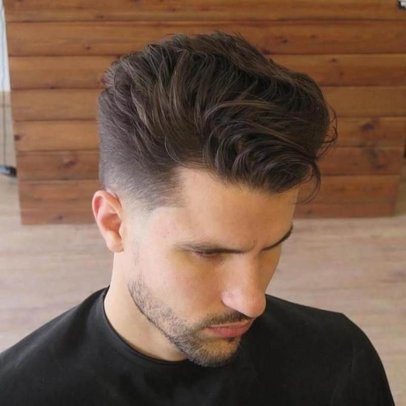 Pompadour with Taper Fade