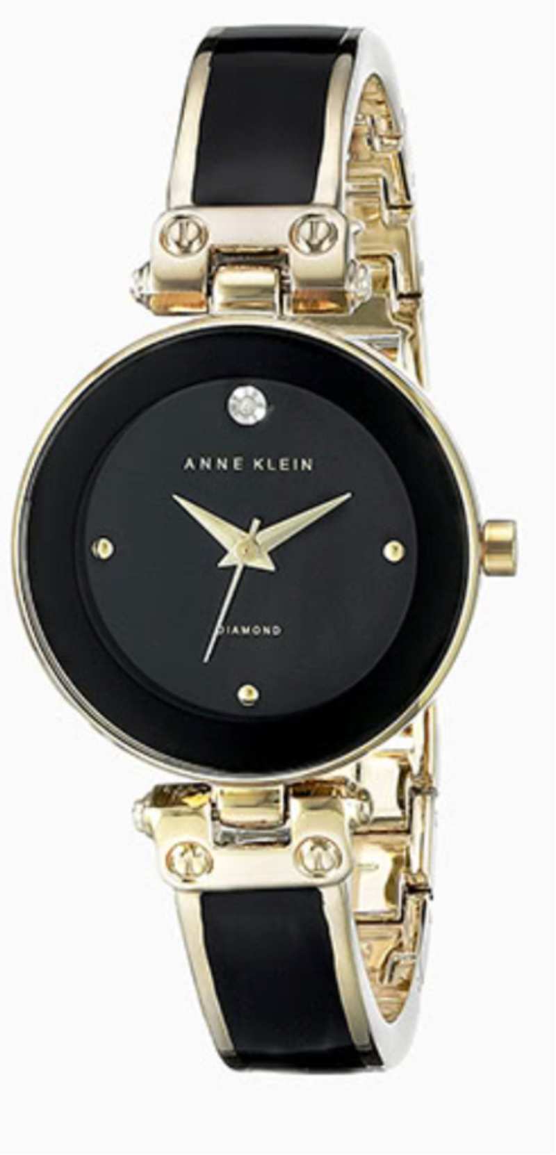 Anne Klein Diamond-Accented Bangle Watch