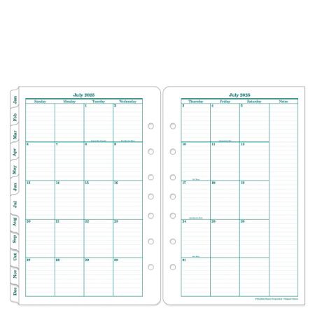 Franklin Planner Original Two-Page Monthly Calendar Tabs