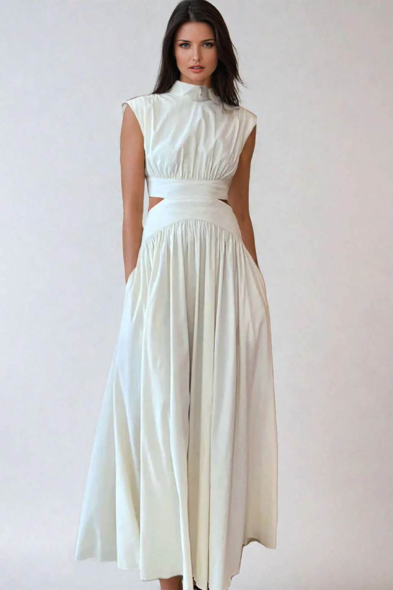 MICAS Pleated Maxi Dress