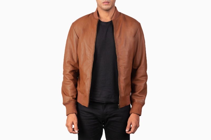 The Jacket Maker : Men's Leather Bomber Jacket