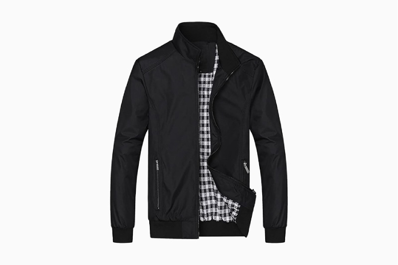  Nantersan Black Bomber Jacket for Men