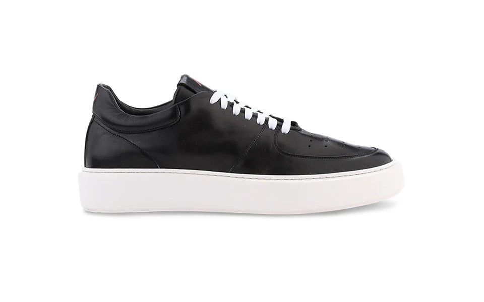 Ace Marks Travel Sneaker in Black Leather